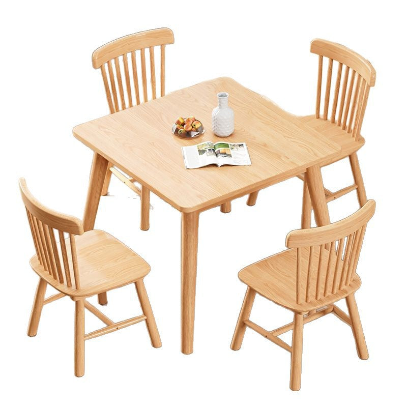 Nordic all solid wood dining table square square table chair eight immortals table dining table dining chair combination dining table and chair home table