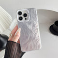 Feather yarn style suitable for apple 15promax mobile phone case small fragrance style iphone16 silver 13 colorful 12/13pro
