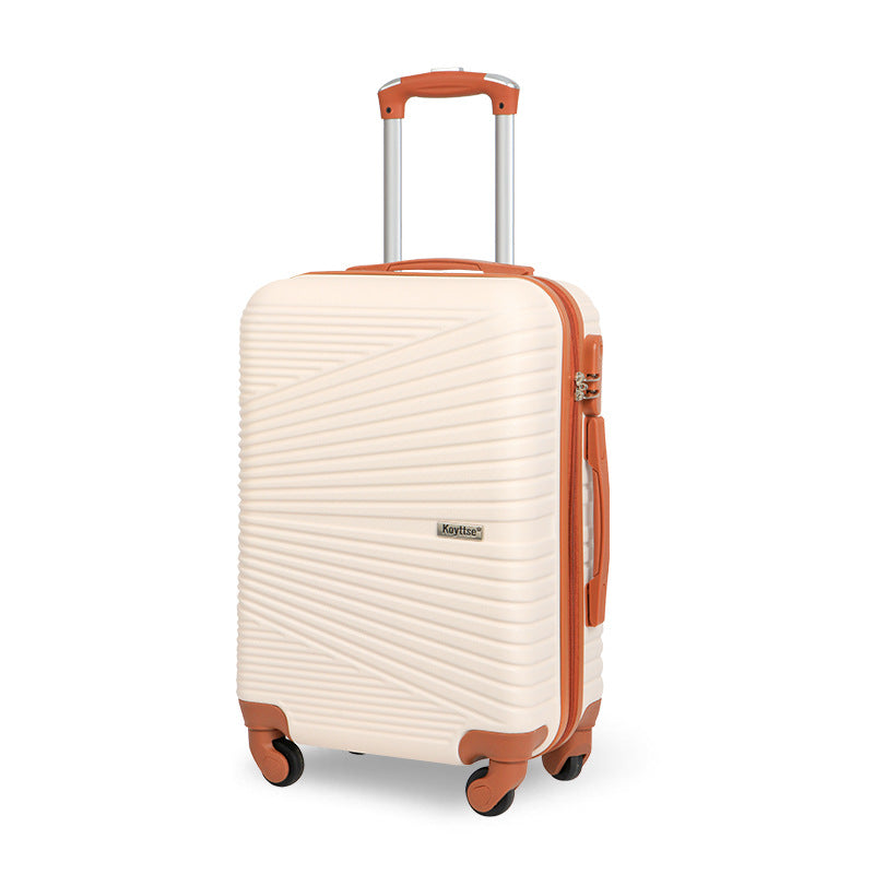 Cross-border explosive high-value suitcase large-capacity universal wheel trolley case ABS five-piece zipper case password box