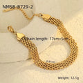European and american chic k-gold cross titanium steel bracelet - unique design, minimalist style, 18k gold plated for women