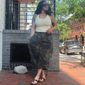 European and american style loose camouflage cropped jeans -  cross-border women's streetwear fashion wide leg denim pants