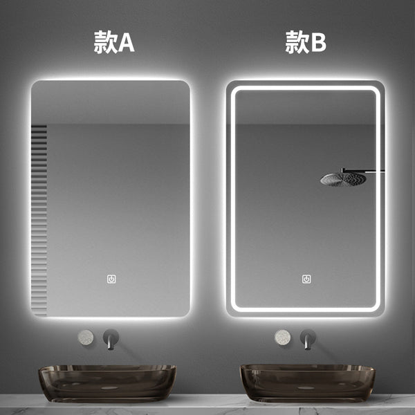 Smart mirror bathroom led luminous bathroom mirror anti-fog wall hanging vertical defogging mirror dressing makeup mirror