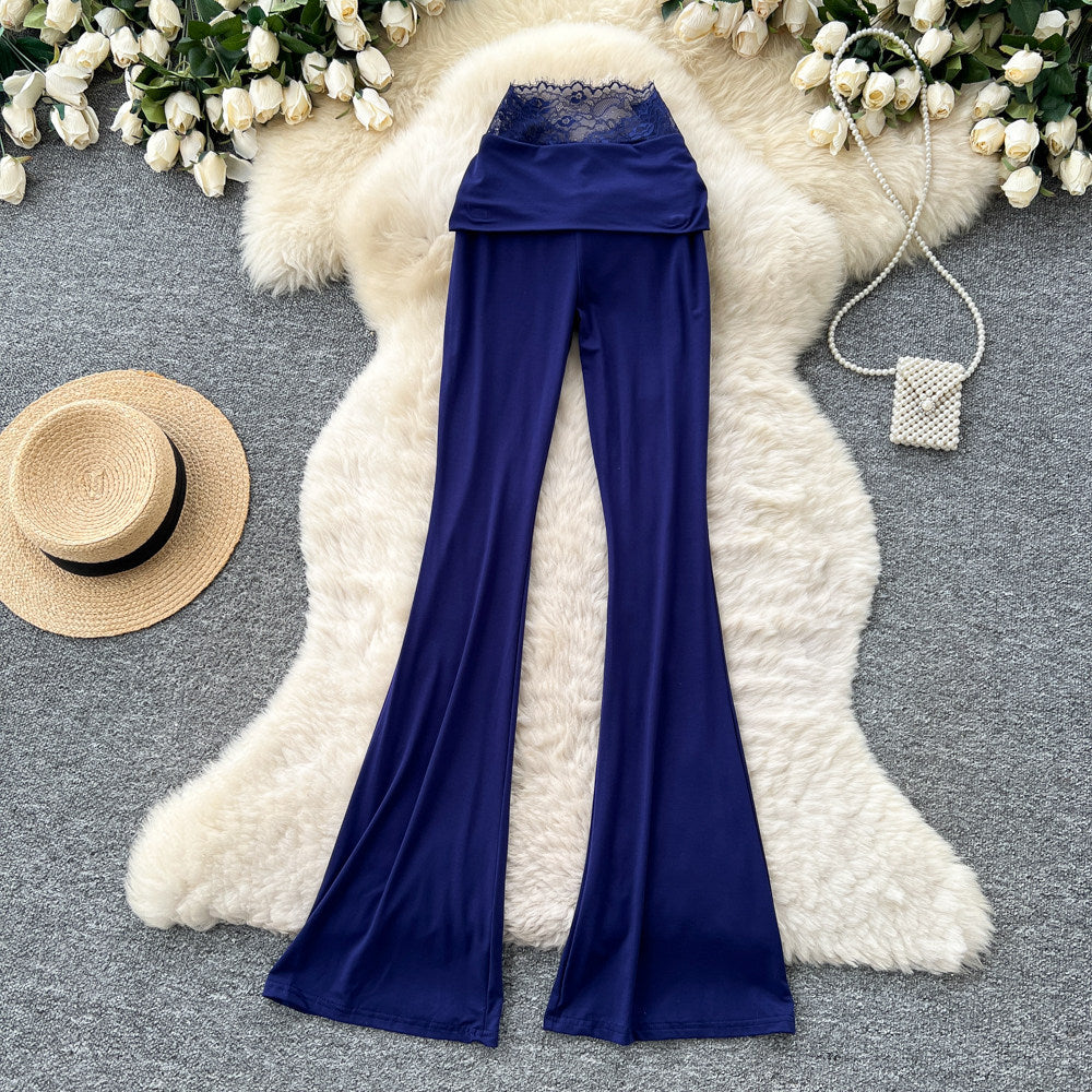 Korean style commute fashion high-waisted straight-leg pants for women - spring slimming, leg-lengthening, versatile casual chic trousers