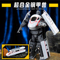 Kids puzzle mini robot toy boy retro moving train combined deformation dinosaur engineering vehicle steel armor beast
