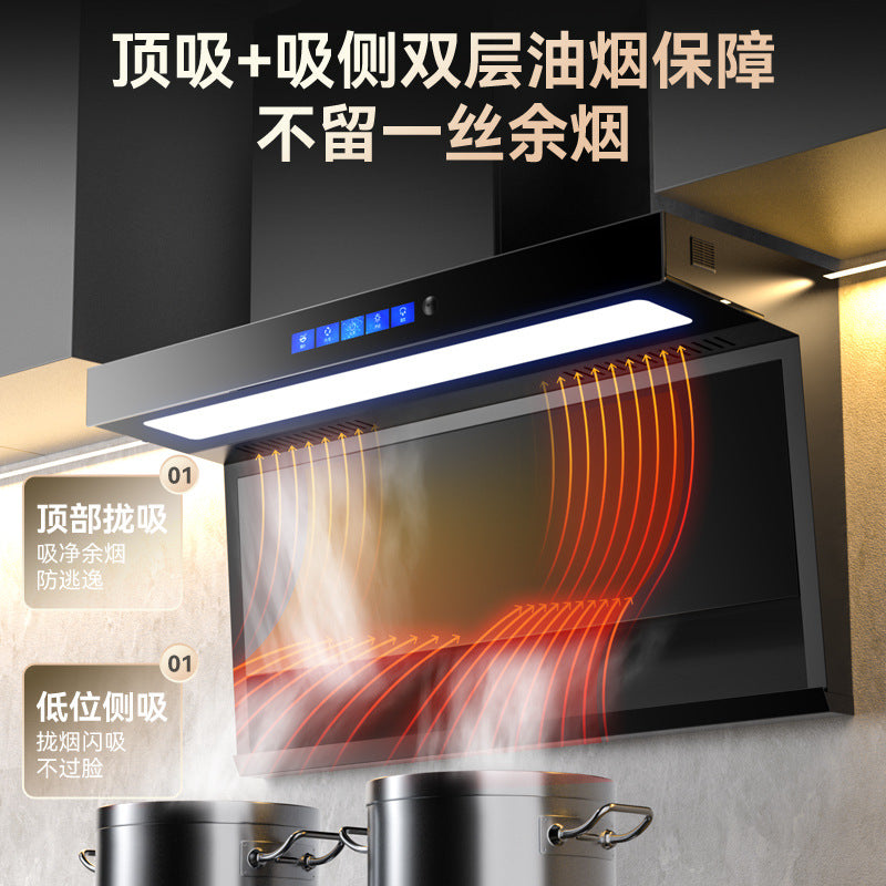 Wholesale xinfei range hood for home kitchen large suction top side double suction wall-mounted small 7-shaped range hood