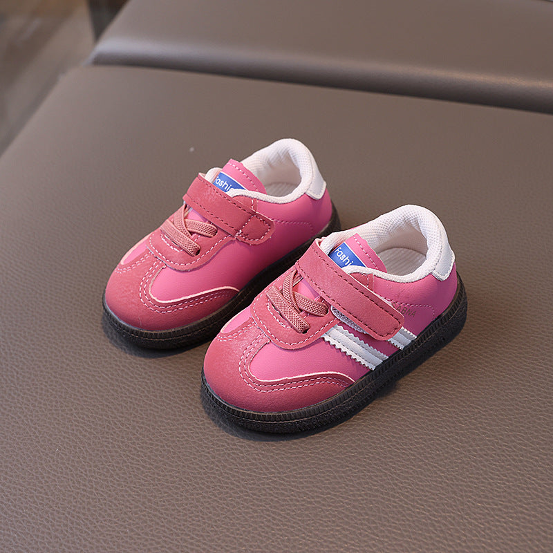 Spring & fallnew arrivalkids multi-color german training shoes k-stylegirl soft bottom casual sneakers boys shoes toddler shoes 1-3 years old