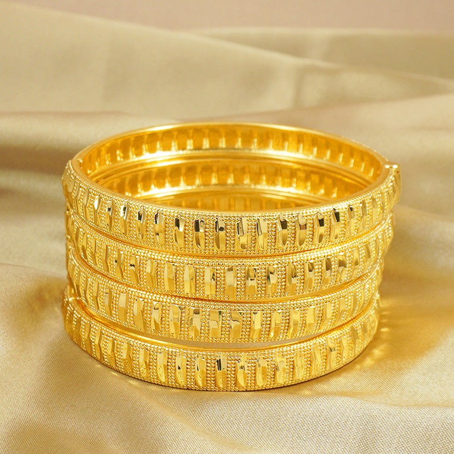 New arrival cross-border dubai shiny bracelet arab middle east africa ethiopian moon embroider bracelet bride