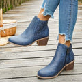 autumn new arrival: plus size chunky heel ankle boots for women, sizes 36-43. price difference: $0.67. available for  and  dropshipping