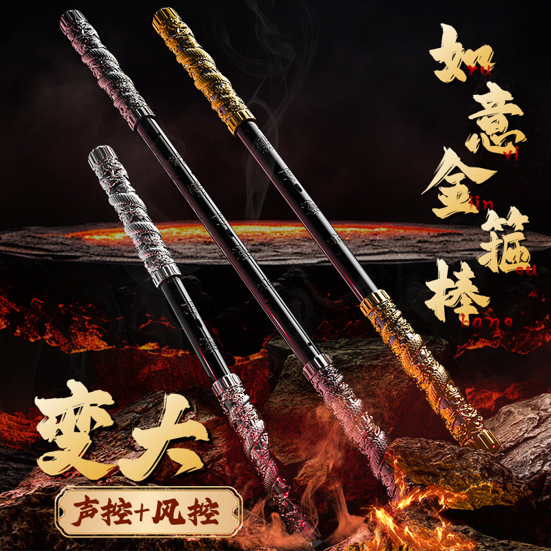 Sun wukong's magic wand - sound-activated, electric, telescopic, light-up toy gift set for boys - perfect for holidays!