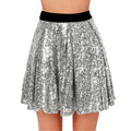 new european and american style sparkly high-waisted slimming pleated skirt with sequins and elastic waistband for women - perfect for cross-border e-commerce on  and
