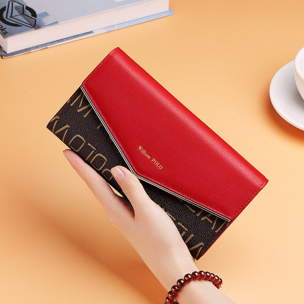 Emperor Paul Leather Wallet Women's Premium Wallet Long Large Capacity Multi-Card Position Fashion Clutch Women's