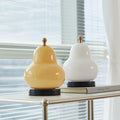 French cream pear table lamp - bedroom bedside minimalist living room rechargeable portable high-end atmosphere decorative night light