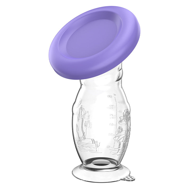 English Boxed Milk Collector Manual Breast Pump All Silicone Breast Milk Collector Portable Milking Device Maternal and Infant Products