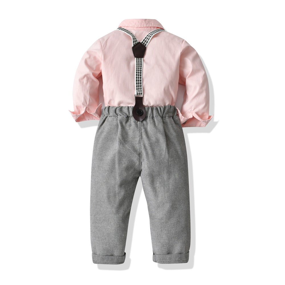 Kids' new spring collection: long-sleeve shirts, cardigans, trendy overalls, and bow ties - wholesale for export (sizes for toddlers to young children)