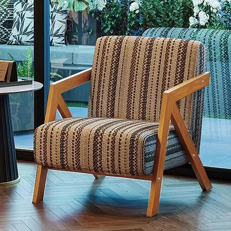 Richard nordic solid wood single sofa chair living room french cafe hotel retrob&b balcony lazy chair