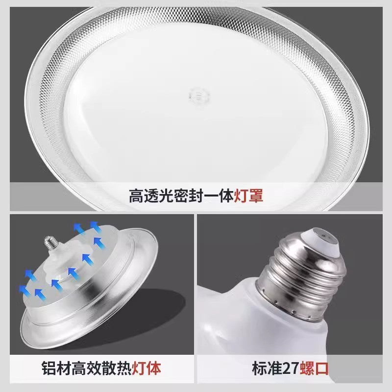 Super bright high bay light led workshop lighting three-proof lamp waterproof E27 screw factory warehouse special flying saucer chandelier