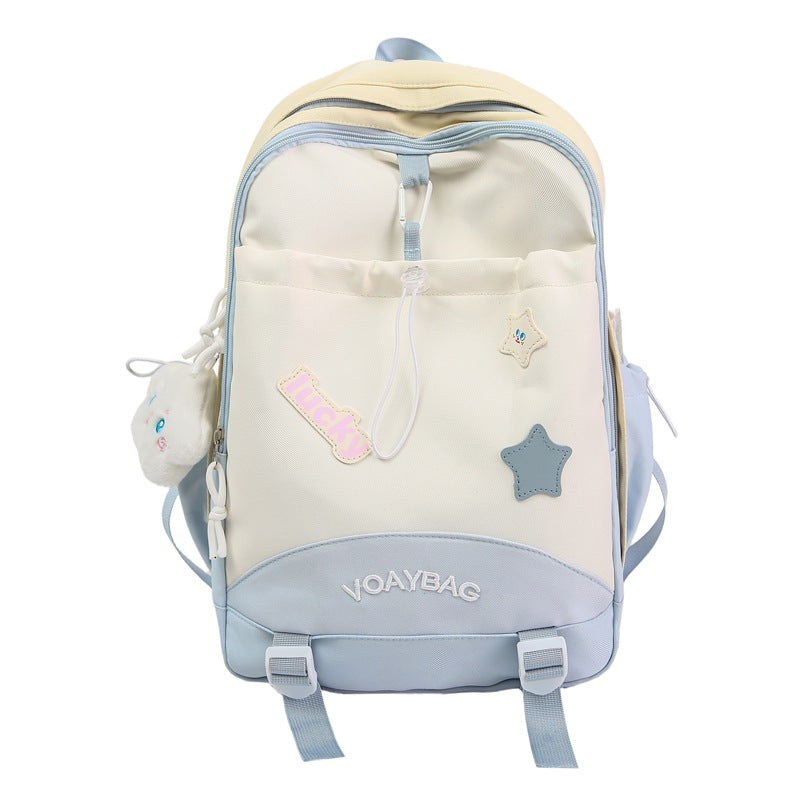 School bag for female junior high school students ins New Japanese niche design sense Campus large-capacity backpack College student backpack