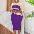 D399 african plus size women's clothing independent website  new fashion color block bodycon dress plus size foreign trade dress