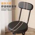 Folding chair - portable dining chair for home, dorm room, balcony, and leisure - space-saving, easy-fold backrest chair
