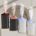new volcano rainbow flame aroma diffuser, mini home humidifier with ambient light, usb desktop humidifier
