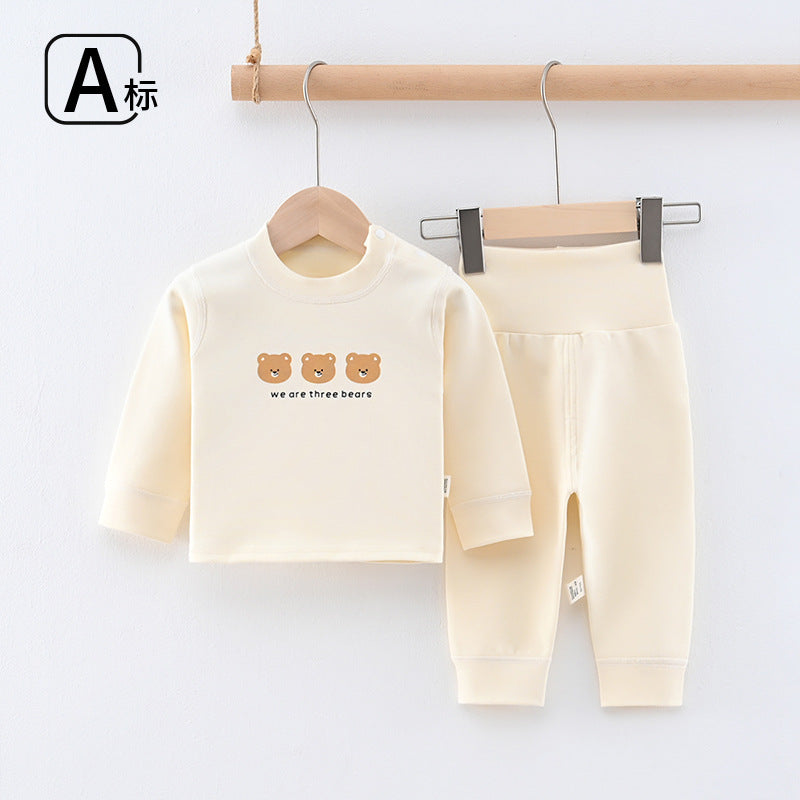 Baby clothes autumn clothes separatessuitfall and winter comfortable velvet cotton boys girls intimates bottom pajamas