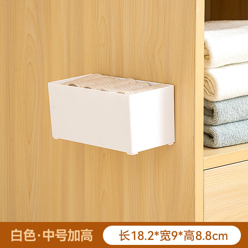 Household multi-functional drawer wardrobe storage box transparent rectangular wall hanging toy socks underwear storage box