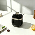 New ceramic seasoning jar set - complete home spice rack, salt & sugar bowl set with spoons - wholesale kitchen utensils