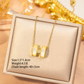 [titanium steel] hot-selling letter h necklace for women, niche high-end ins temperament copper inlaid zirconium clavicle chain jewelry