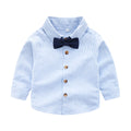 Boys' striped long-sleeve shirt - new spring/autumn collection - kids' dress shirt - toddler turn-down collar top - european & american style - export quality children's clothing - cross-border e-commerce