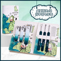 Cartoon stainless steel angled edge nail clipper set - 7 piece manicure & pedicure tool kit