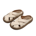 Girls' knitted clog slippers - new summer fashion flat outdoor shoes - classic casual sandals for kids - trendy