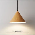 Nordic restaurant pendant light, creative walnut wood bedroom bedside lamp, kitchen bar table lamp, retro small pendant light