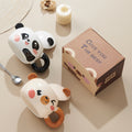 Cute cartoon bear mug with lid - ceramic cup, perfect birthday gift for her, high-value and meaningful souvenir