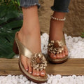 Southeast asia  spring/summer new arrival: plus-size women's shoes for export,  cross-border, floral thong sandals - wholesale