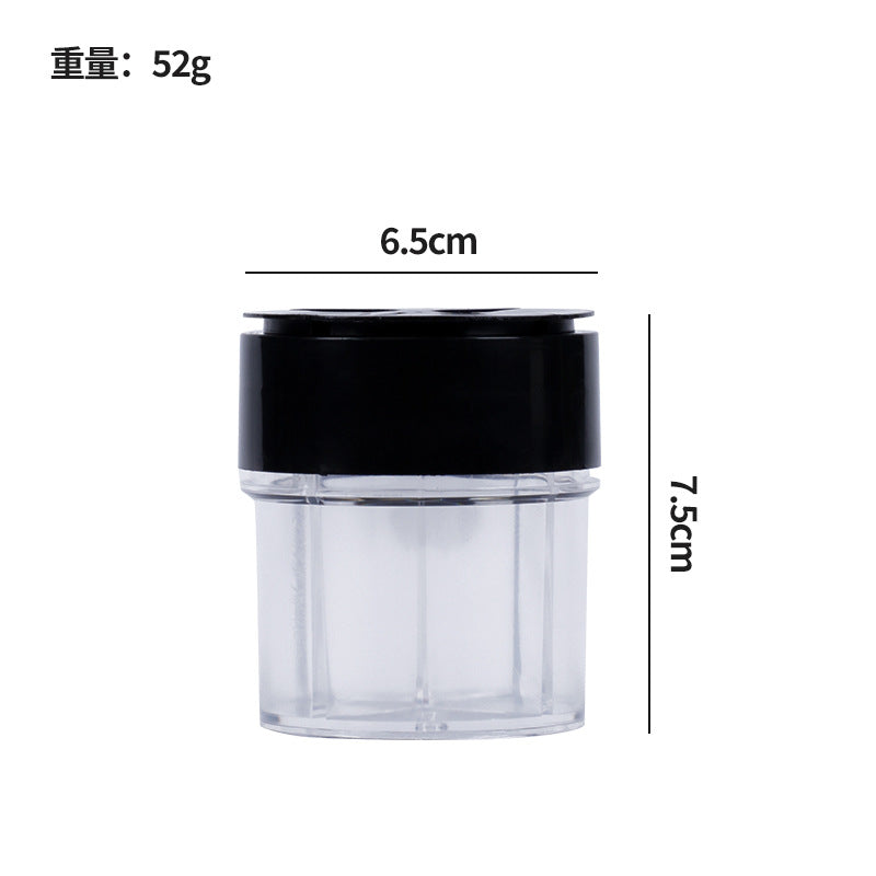 Four-in-one seasoning bottle kitchen sealed transparent flip-top multi-compartment for home seasoning jar portable outdoor barbecue storage box