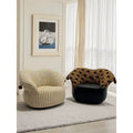 Clown lazy sofa single french cream style living room balcony design casual fabric rotate sofa chair for home