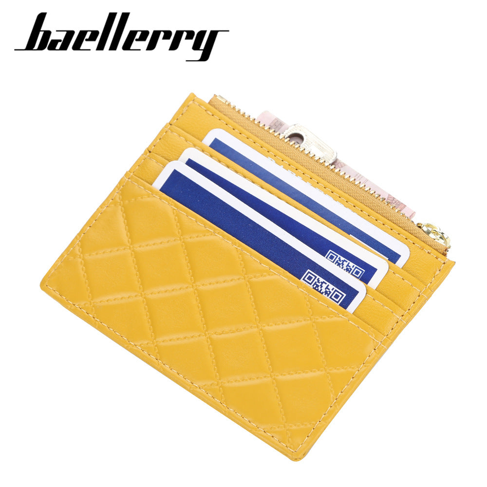 New women's wallet baellerry diamond premium driver's license cover mini multi-card card holder card cover