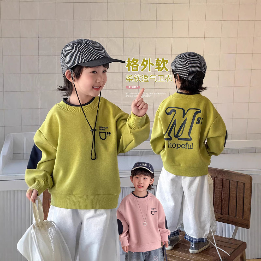 Boys' sweatshirt - spring/autumn  new collection - kids' long-sleeve autumn base layer - stylish boy's casual pullover top - trendy