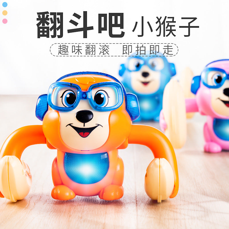Electric sound-activated rolling monkey toy - early education & development for boys - walks & sings - wholesale for street vendors & gifts