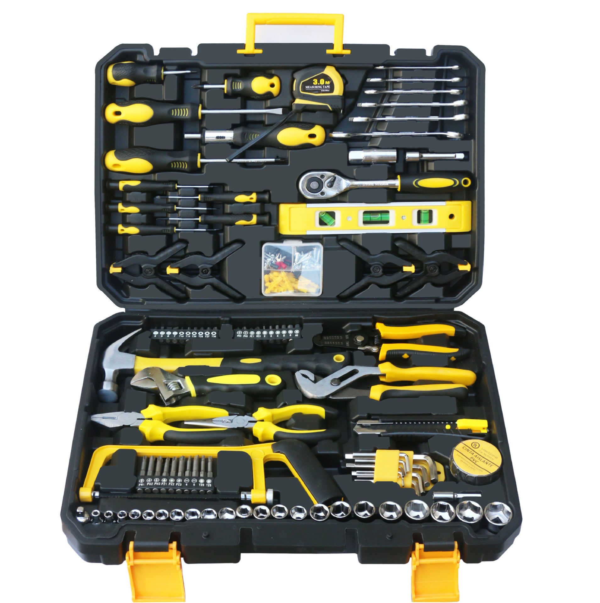 Household multi-functional toolbox set Hardware tools Daquan Woodworking combination set Auto repair , popular