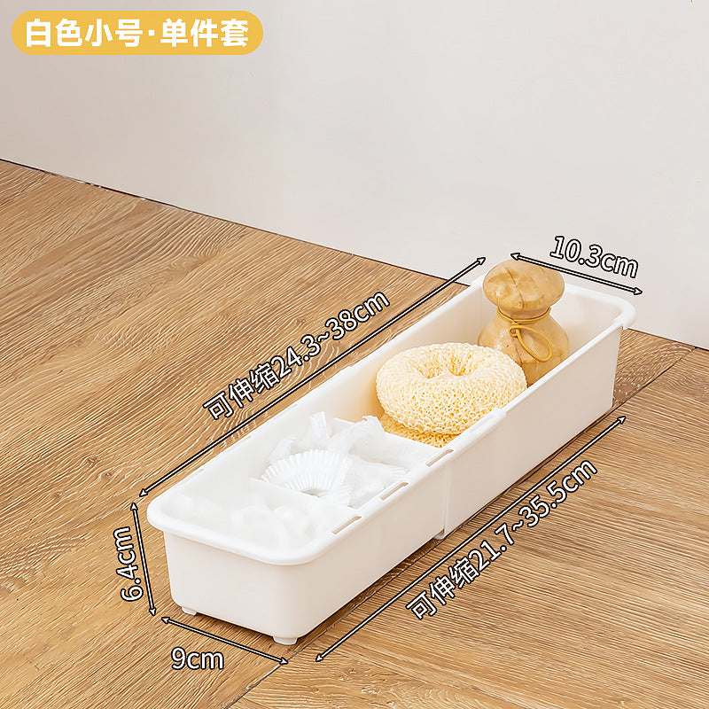 Cabinet sundries, long storage box, seasoning products, plastic seasoning box, narrow and long refrigerator grid egg storage box