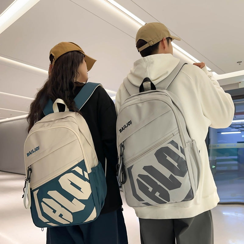 Customizable trendy backpack for college and middle school students, 1000d water-resistant material, multiple colors available, large capacity
