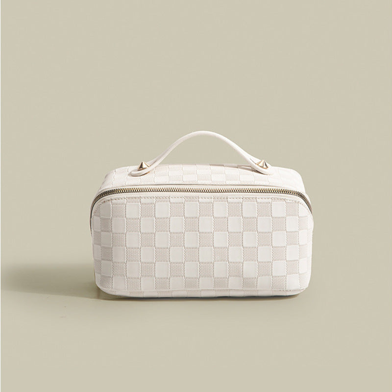 Premium cosmetic bag inside and outside PU waterproof cosmetics partition storage bag simple Internet celebrity travel portable toilet bag