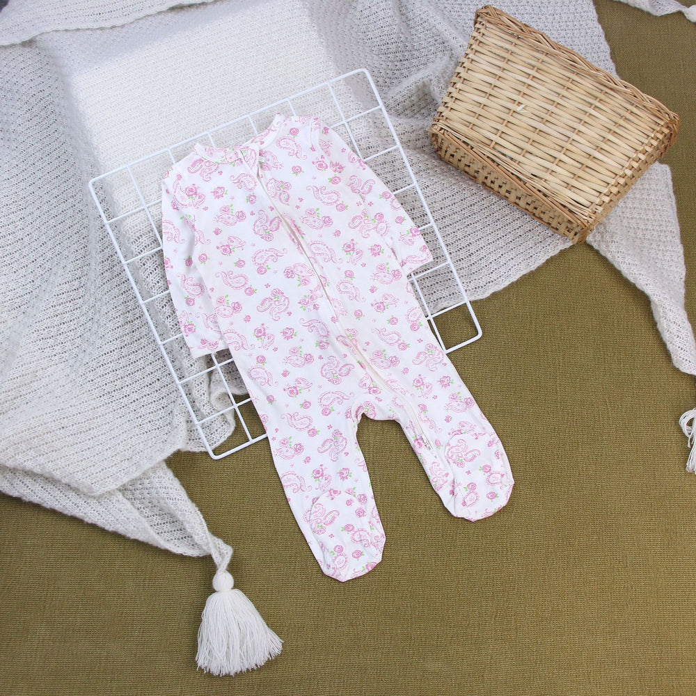 Baby romper footed long sleeve bodysuit - newborn sleepwear (class a)