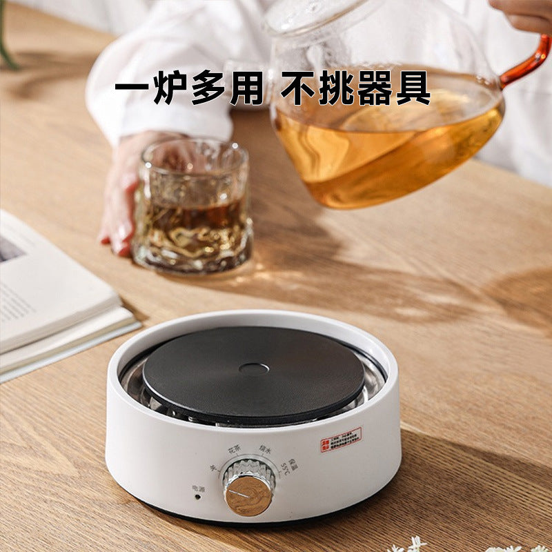 Round electric stove mini electric stove moka pot heating stove multifunctional tea maker for home tea stove electric tea stove