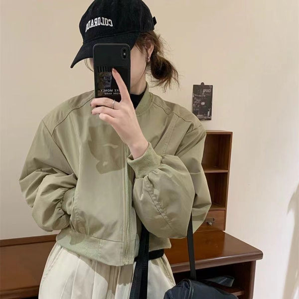 Small baseball jersey 2025 spring and autumn Korean version of thin temperament design short versatile jacket top coat women