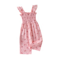 Kids clothing  cross-border new arrivalfashionspring & fallgirl pink suspender one-piece pants