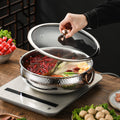 304 stainless steel hammered mandarin duck pot for home thickened soup hot pot induction cooker gas stove neutral large capacity soup pot