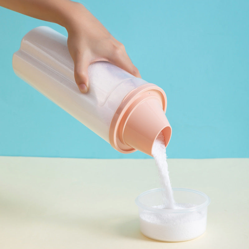 Household transparent washing powder storage tank Plastic moisture-proof sealed box Storage tank Cleansing products sub-packing box with measuring cup