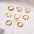 Wholesale heart rings: european & american cross-border jewelry, personalized alloy rings with diamond accents, fishtail & star stackable rings, high-end women's finger rings